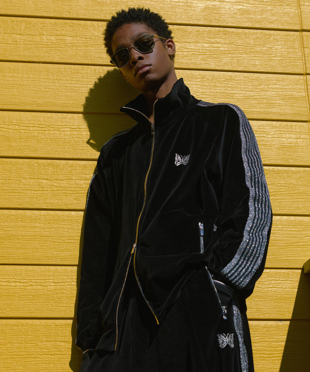 NEEDLES/ニードルズ/【LHP EXCLUSIVE】TRACK JACKET - C/PE VELOUR(BLACK)