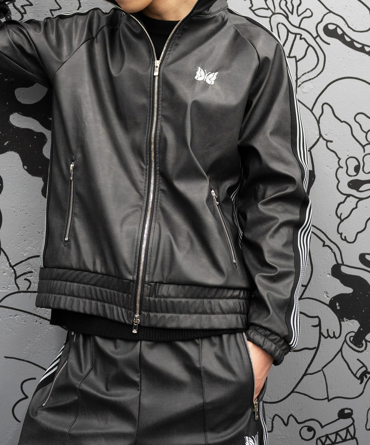 NEEDLES/ニードルズ/【LHP EXCLUSIVE】TRACK JACKET - SYNTHETIC LEATHER