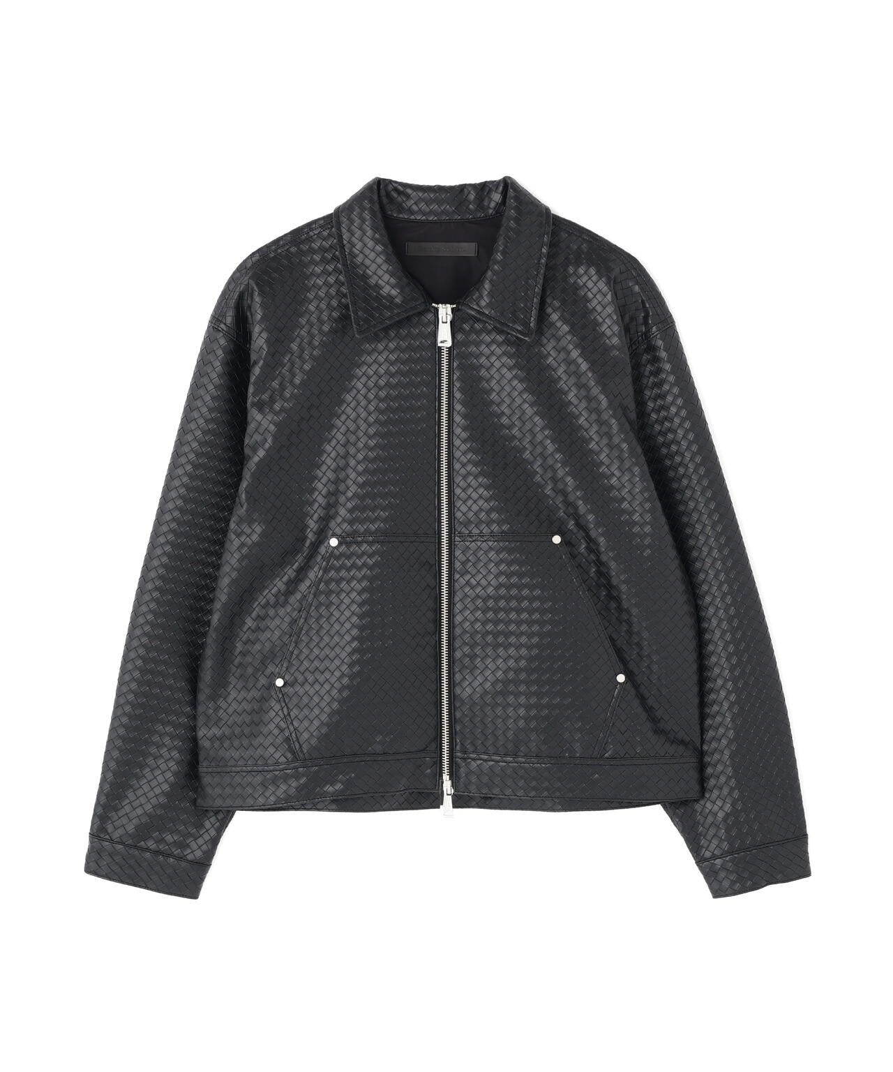 DankeSchon/ダンケシェーン/WOVEN FAUX LEATHER BLOUSON