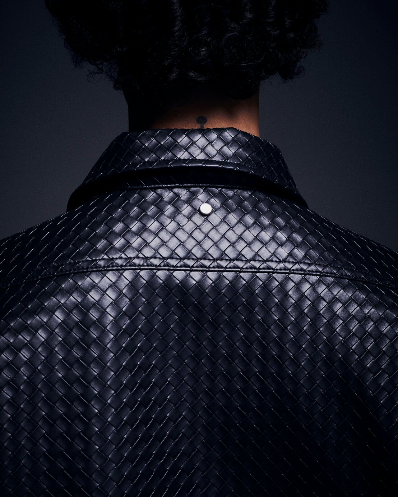 DankeSchon/ダンケシェーン/WOVEN FAUX LEATHER BLOUSON