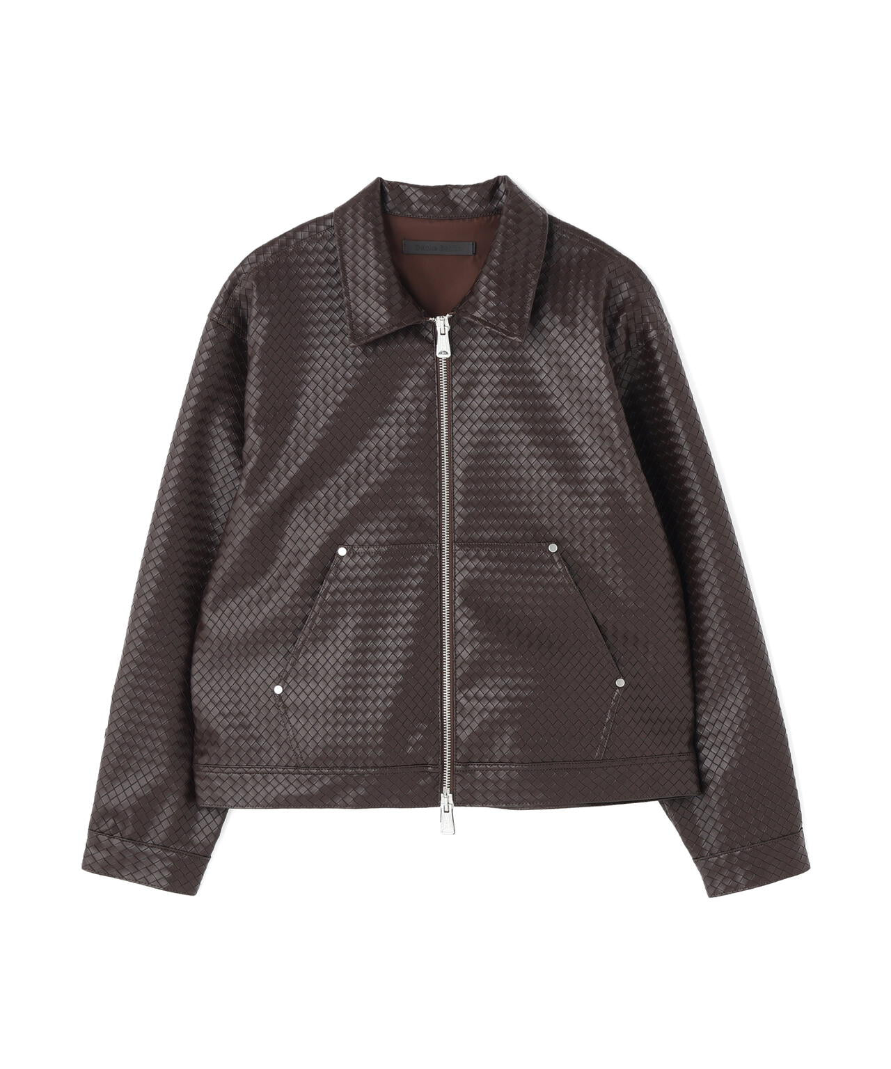 DankeSchon/ダンケシェーン/WOVEN FAUX LEATHER BLOUSON
