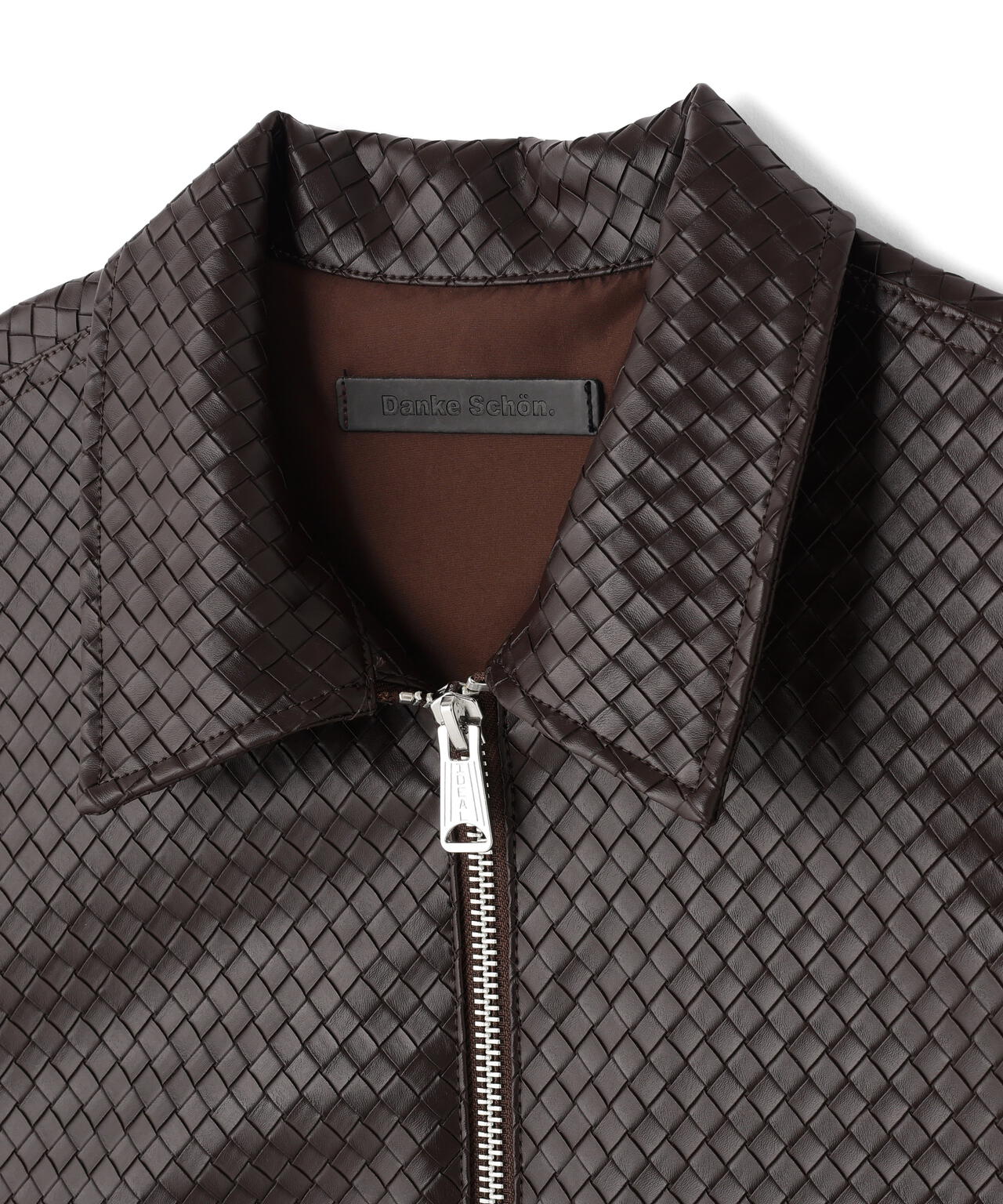 DankeSchon/ダンケシェーン/WOVEN FAUX LEATHER BLOUSON