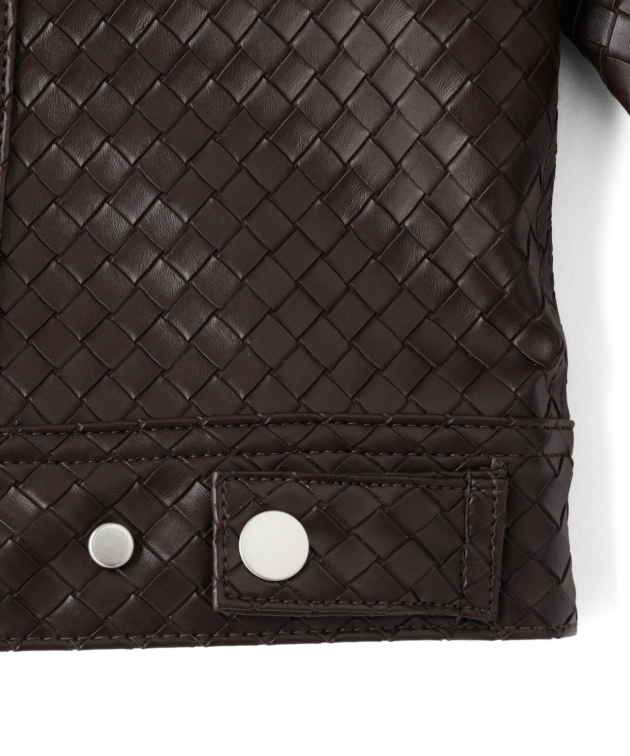 DankeSchon/ダンケシェーン/WOVEN FAUX LEATHER BLOUSON