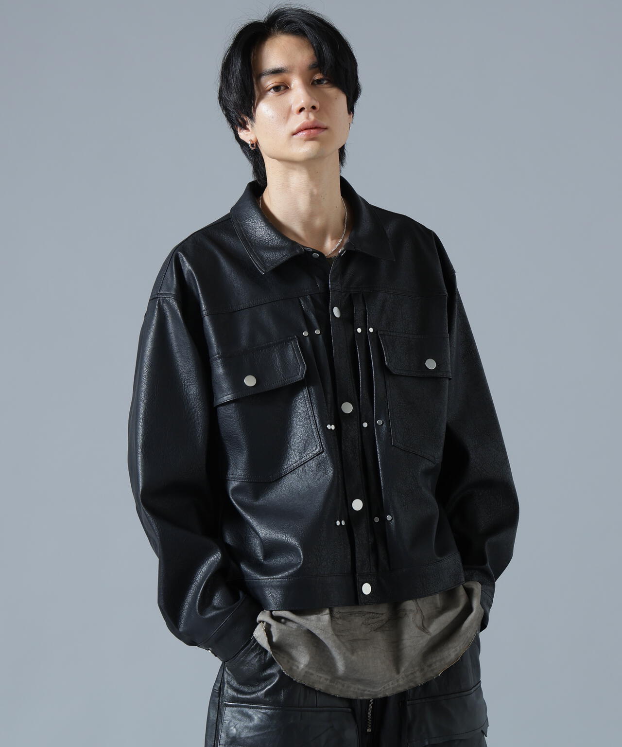 DankeSchon/ダンケシェーン/FAUX LEATHER 2nd JACKET