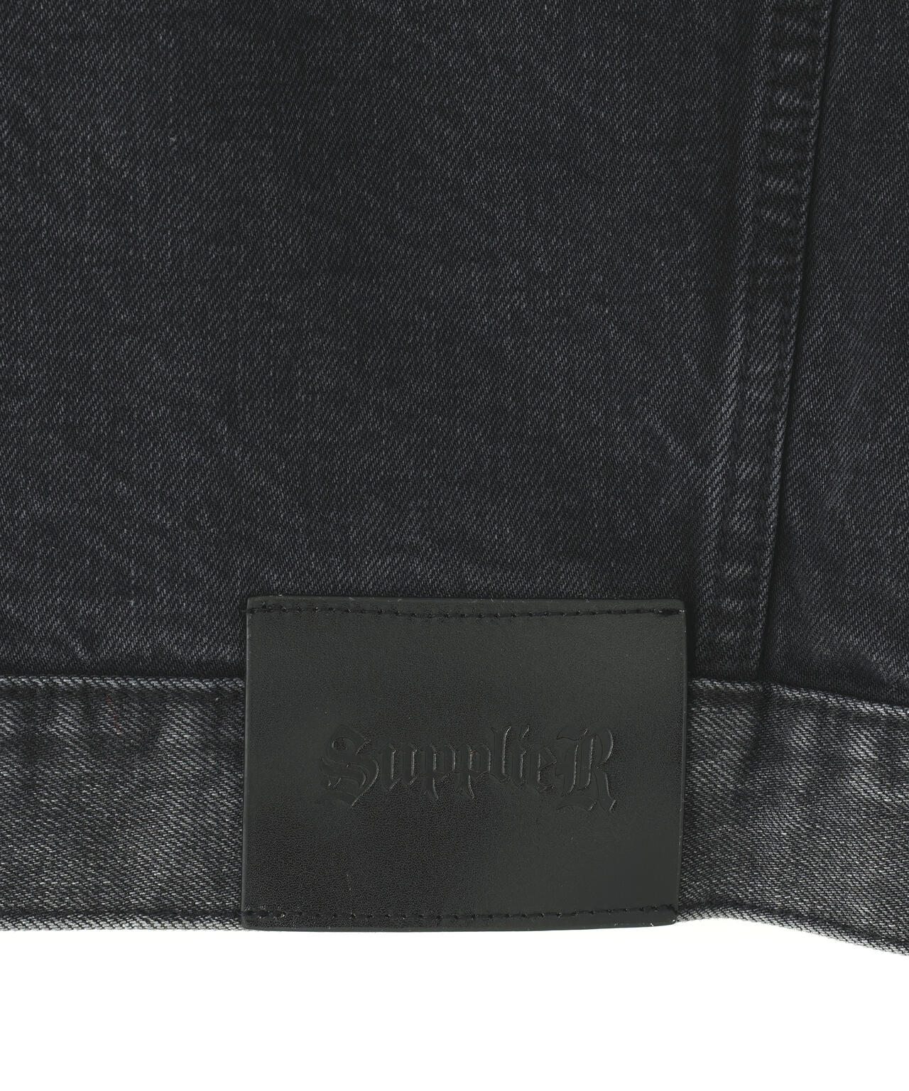 SUPPLIER/サプライヤー/Multiple Cross Leather Patch Denim Jacket