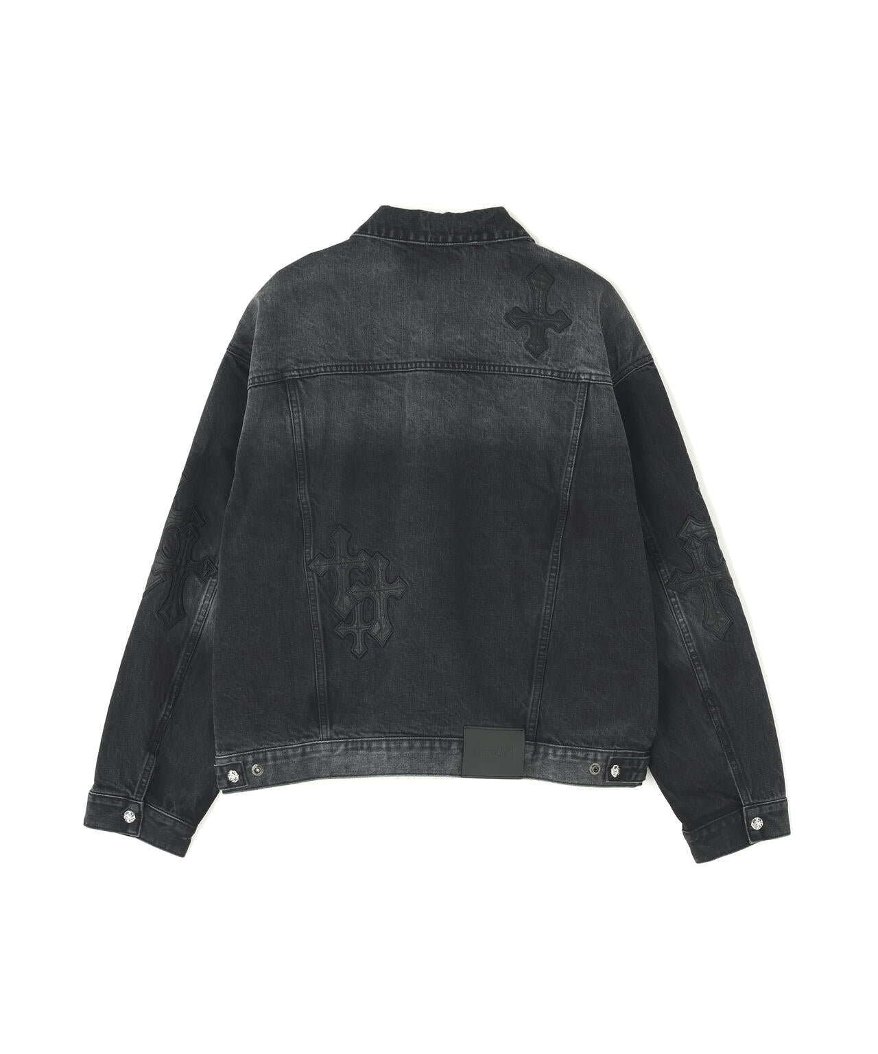 SUPPLIER/サプライヤー/Multiple Cross Leather Patch Denim Jacket