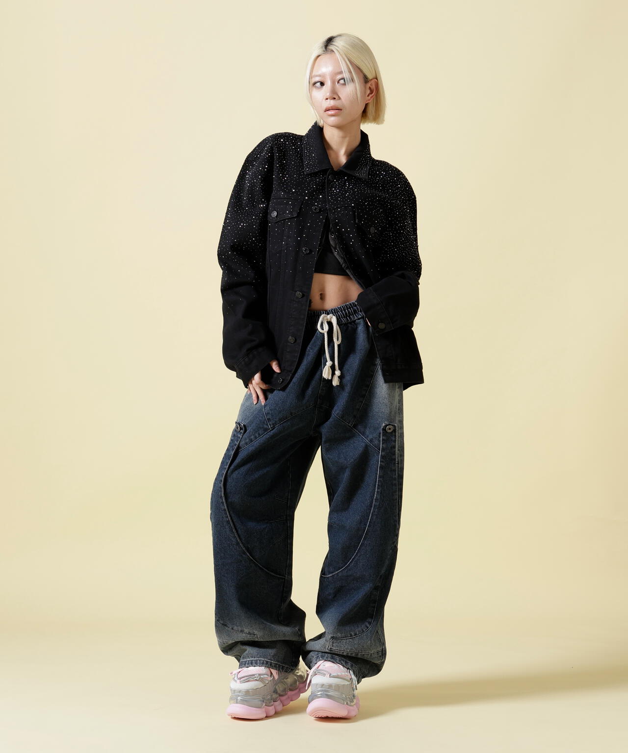SIS/エスアイエス/LineStone Denim Jacket