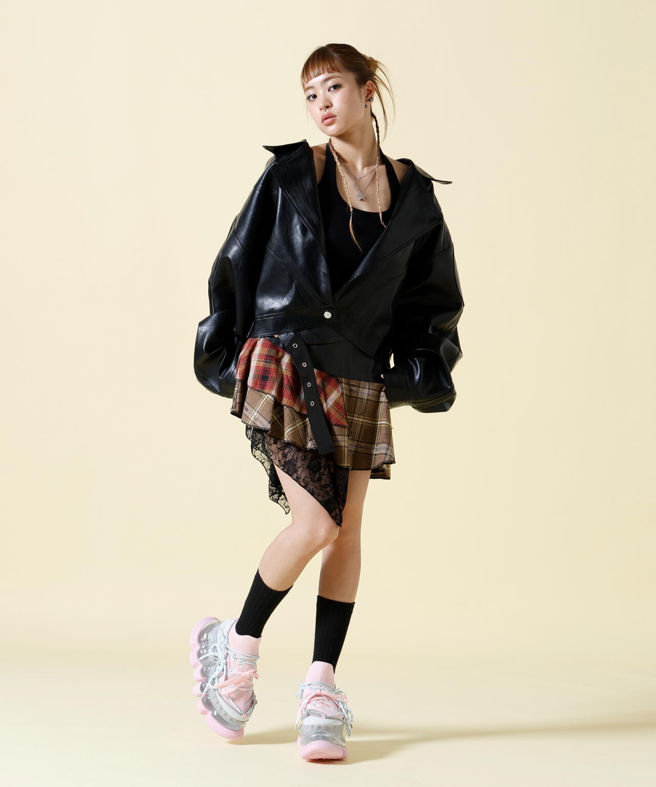 SIS/エスアイエス/PU Ribbon Jacket