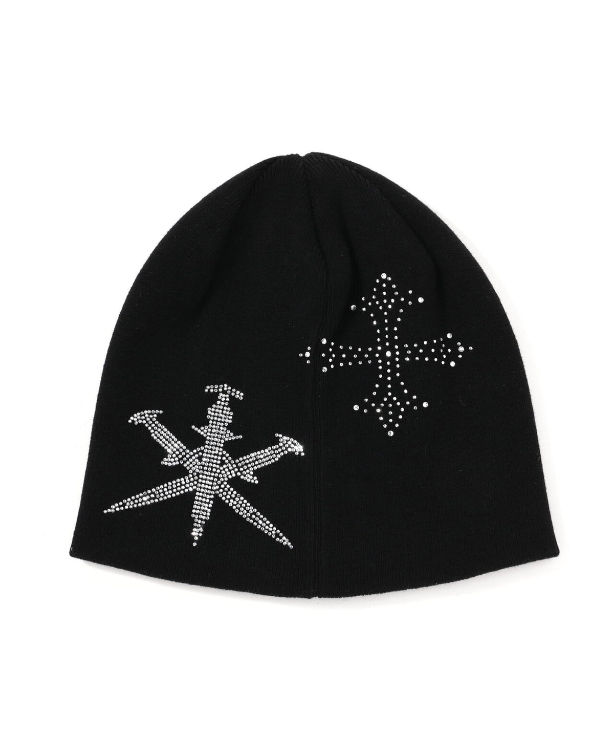 UNKNOWNLONDON/アンノウンロンドン/Dagger Cross Rhinestone Beanie