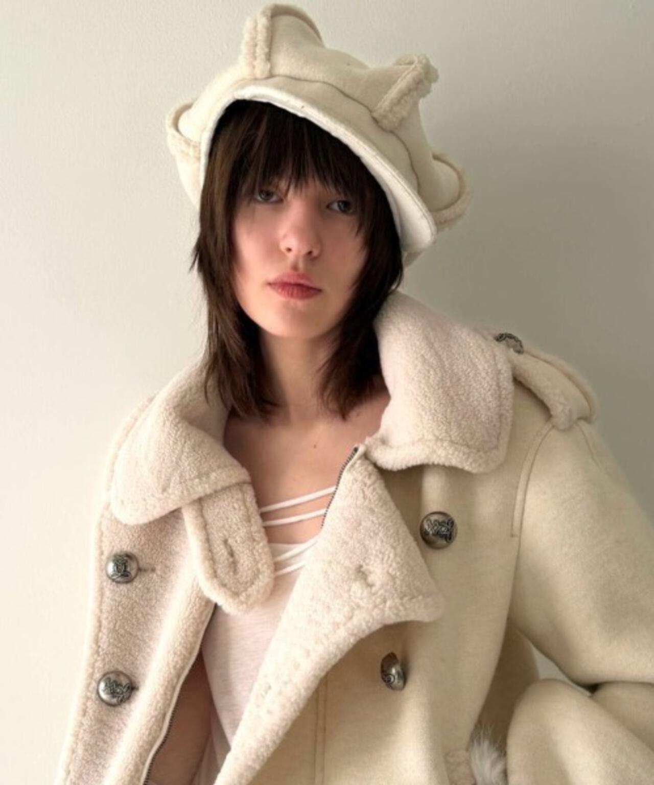 Nφdress/ノードレス/White Shearling Beret