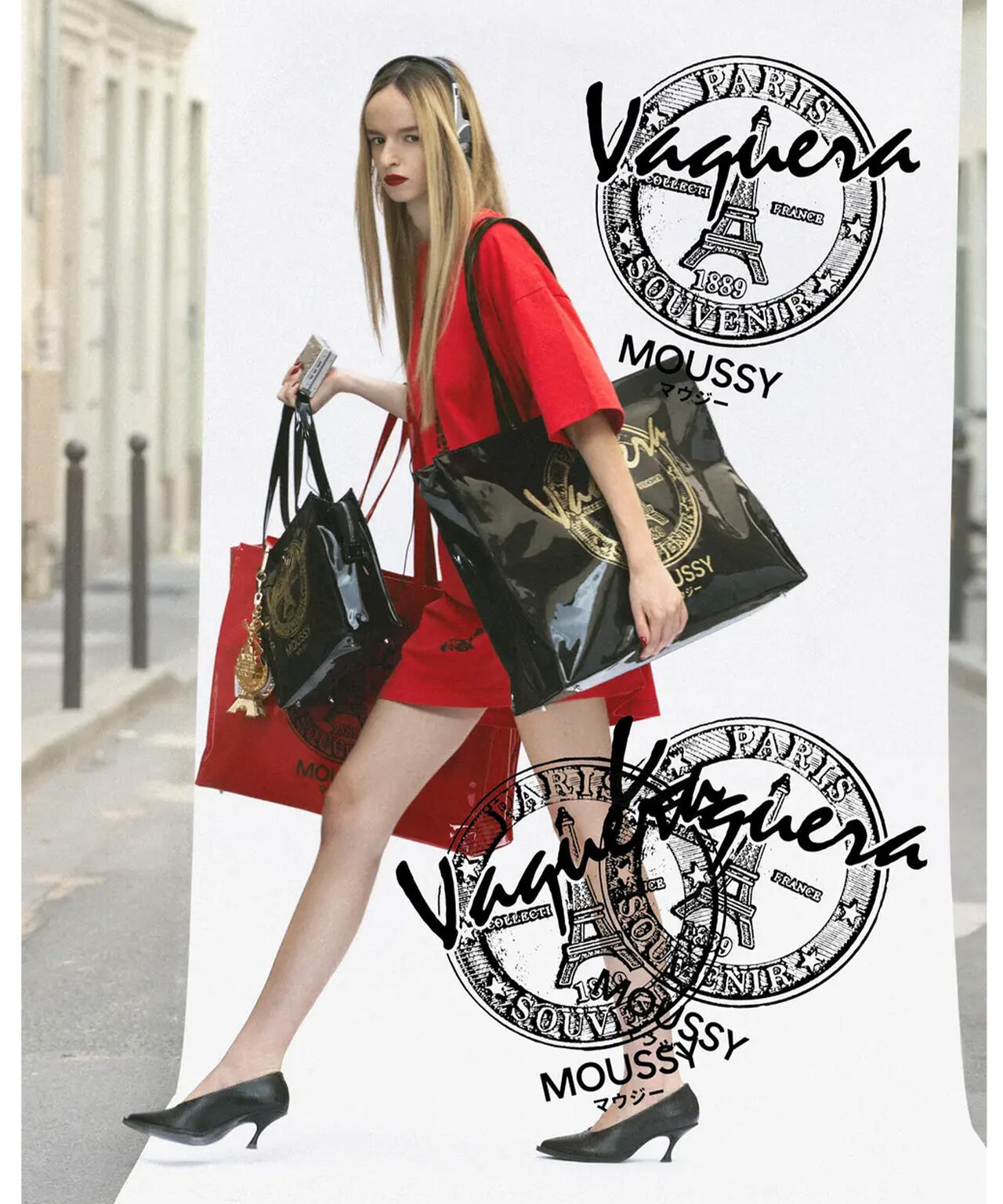 VAQUERA×MOUSSY/ヴァケラ×マウジー/VQ LARGE SHOPPING BAG