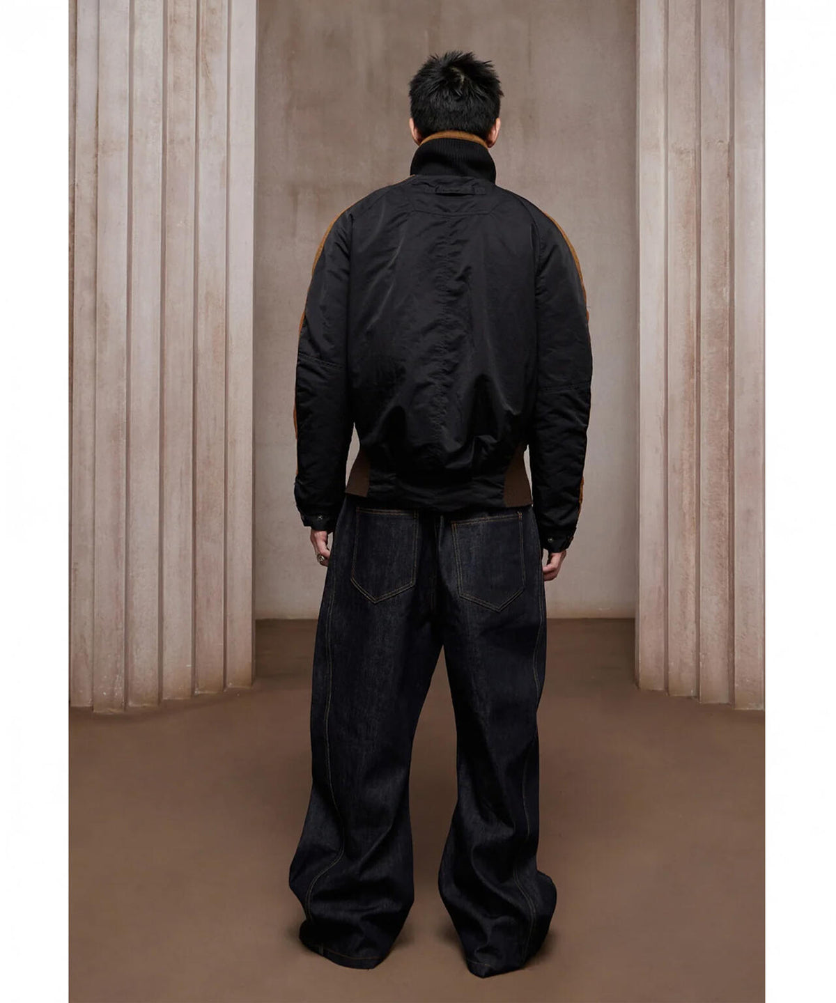 DND4DES/ディーエヌディーフォーデス/Avant-Garde Curved Button Raw Denim Jeans