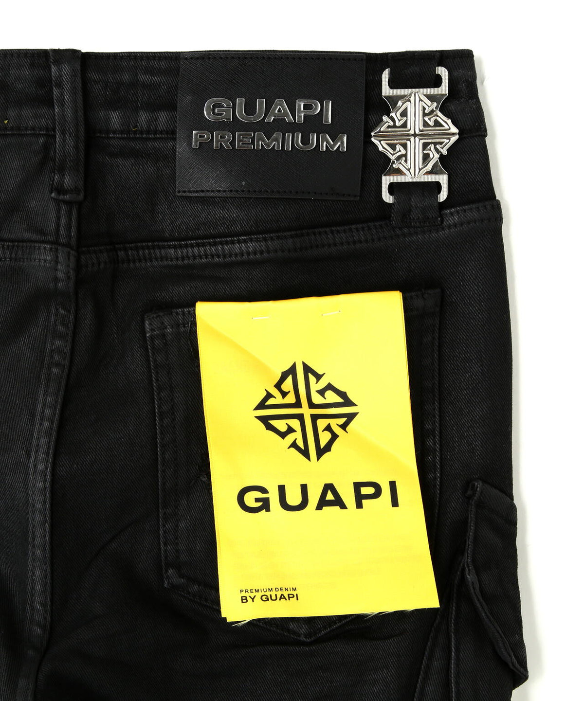 GUAPI/グアピ/Embellished Black Ops Waxed Denim