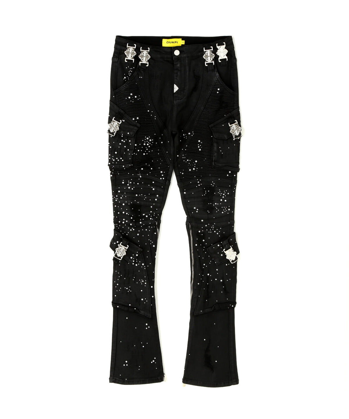 GUAPI/グアピ/Embellished Black Ops Waxed Denim