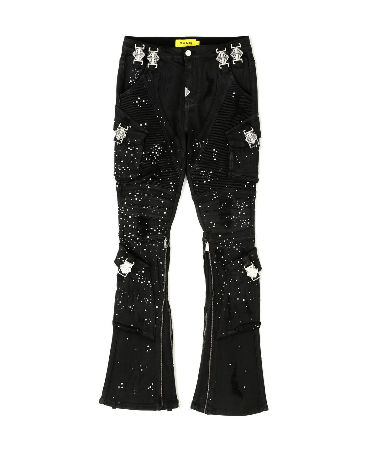 GUAPI/グアピ/Embellished Black Ops Waxed Denim