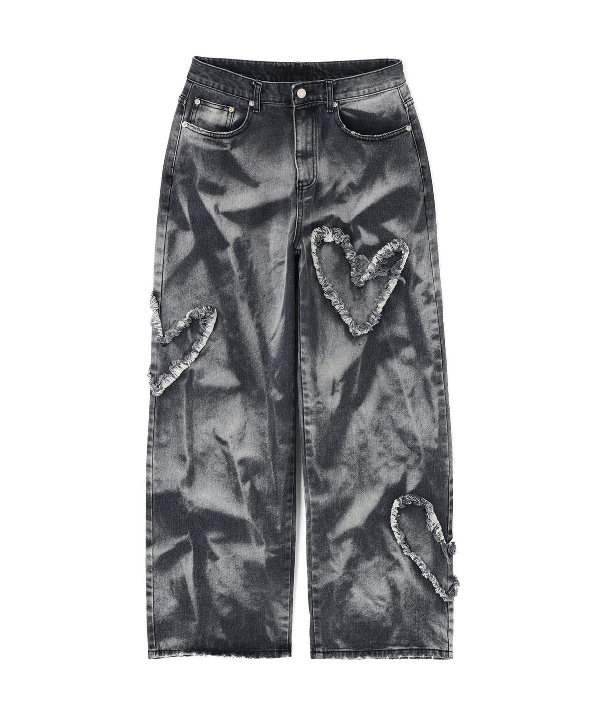 SIS/エスアイエス/Heart Bleach Denim Pants