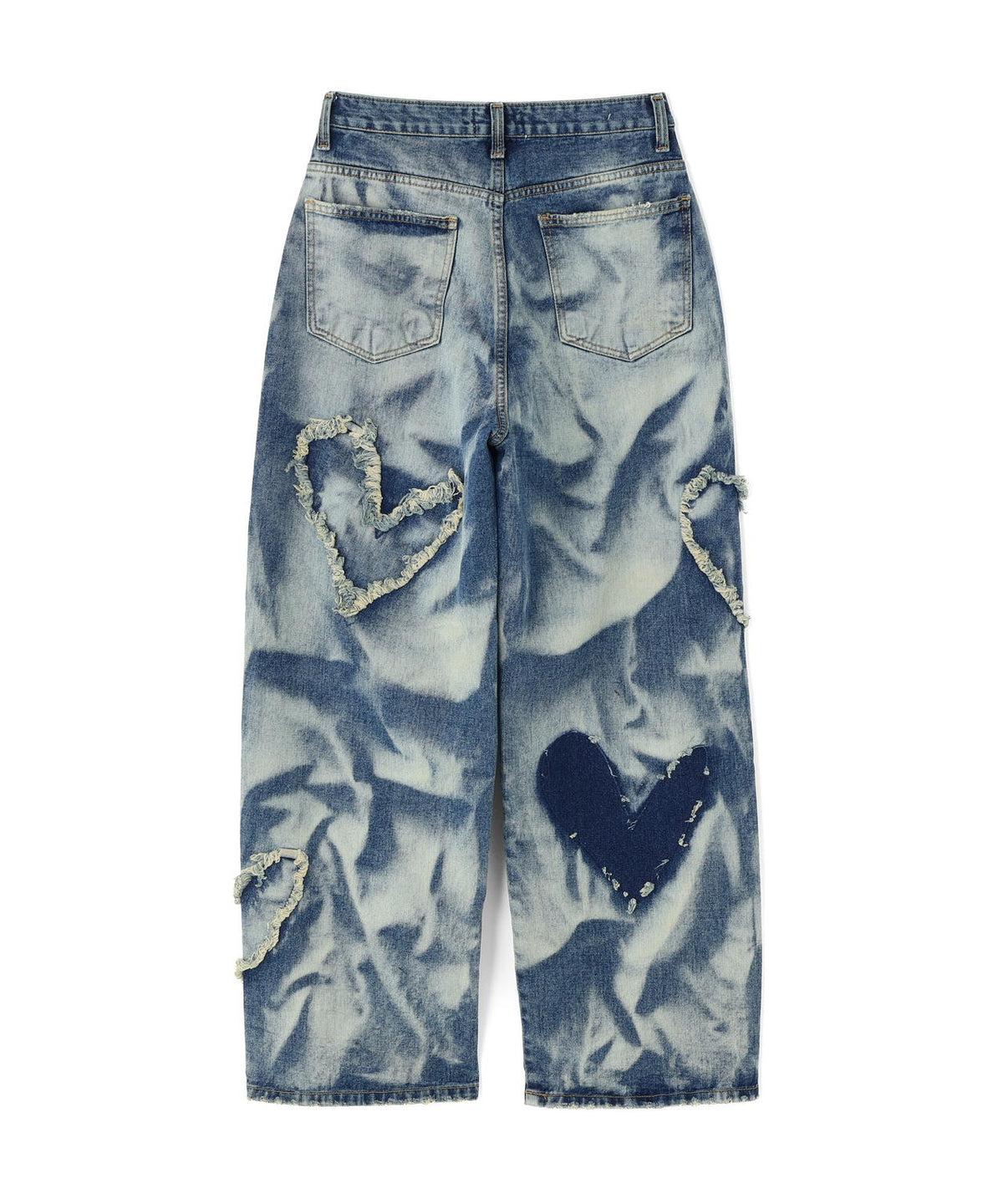 SIS/エスアイエス/Heart Bleach Denim Pants
