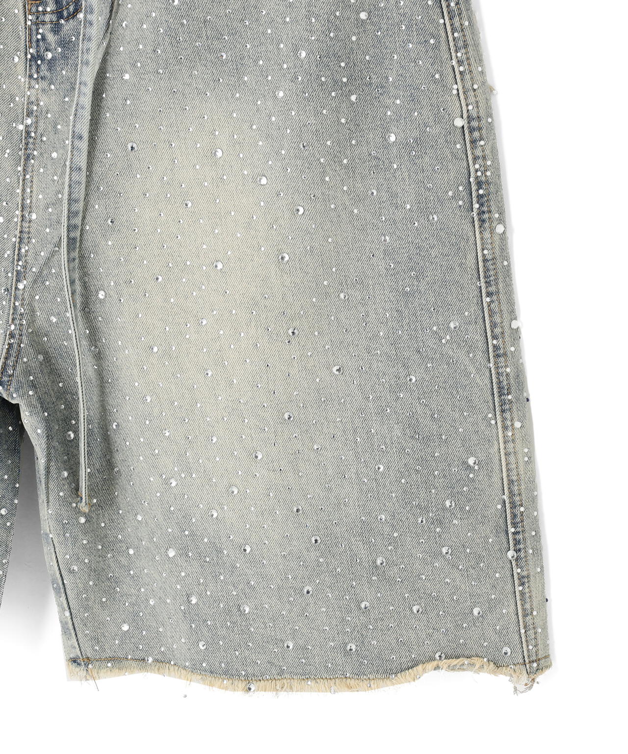 SIS/エスアイエス/RhineStone Short Denim Pants