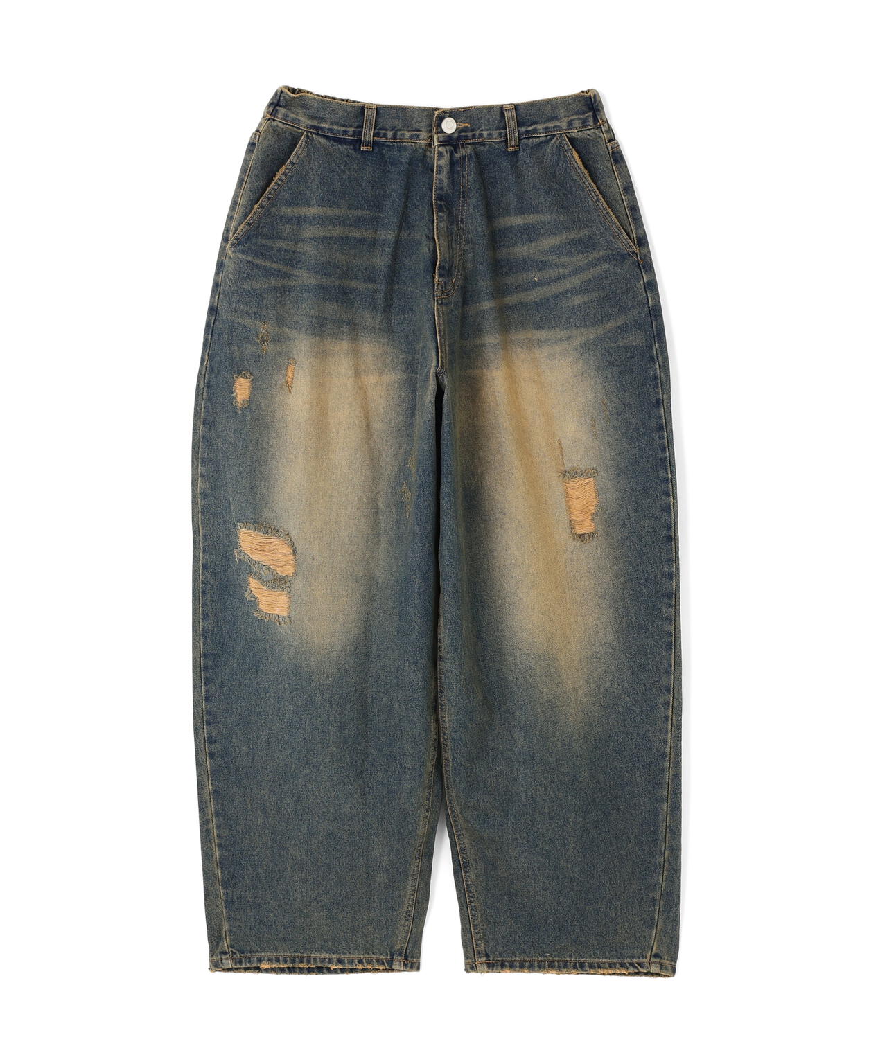 SIS/エスアイエス/Washed Wide Denim pants