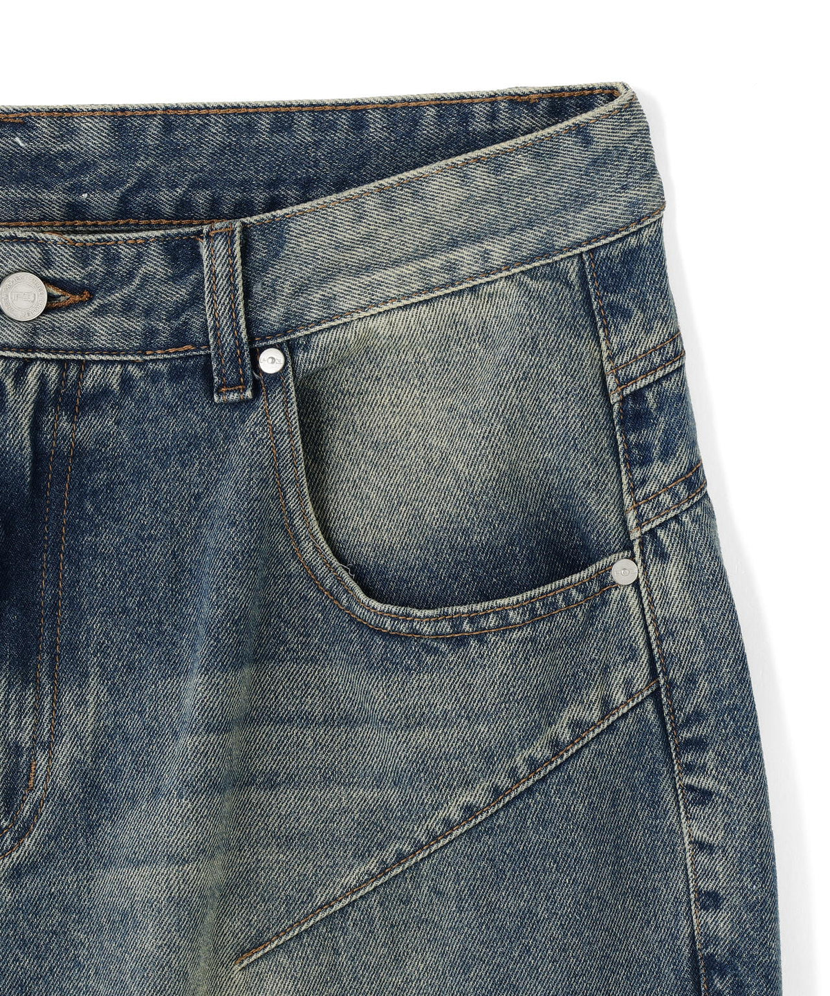 SIS/エスアイエス/Washed Denim Wide Cargo Pants