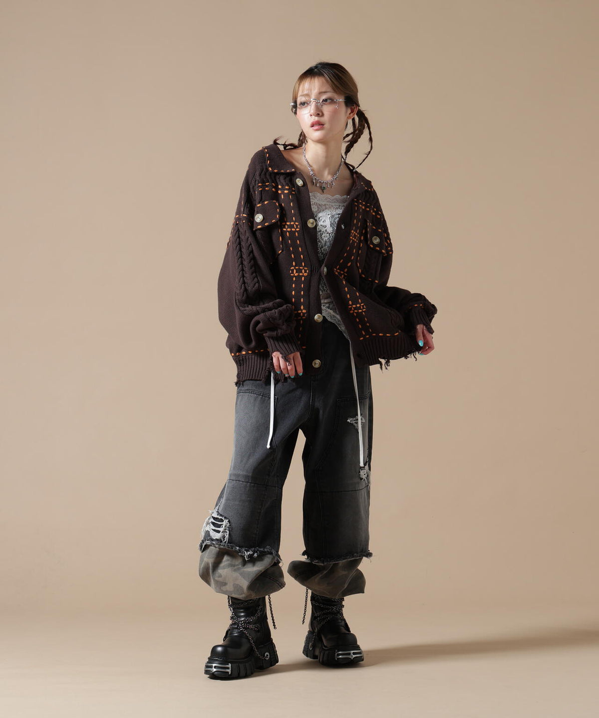 SIS/エスアイエス/Layered Camo Denim Pants