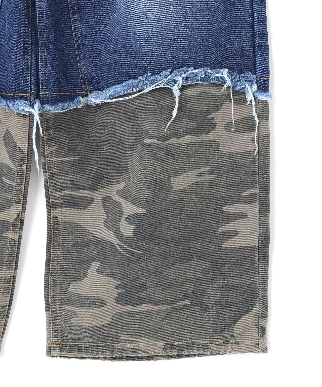 SIS/エスアイエス/Layered Camo Denim Pants
