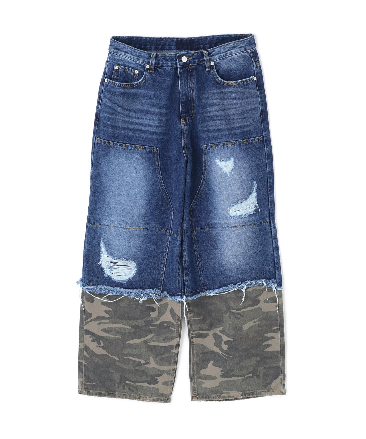 SIS/エスアイエス/Layered Camo Denim Pants