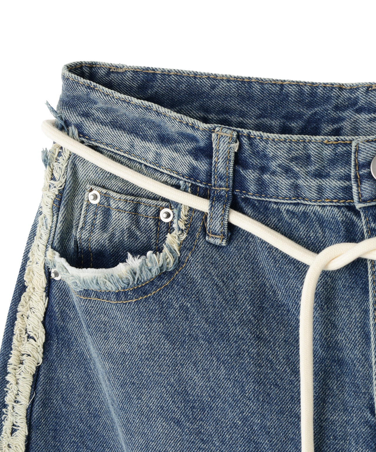 SIS/エスアイエス/Side Fringe Denim Pants