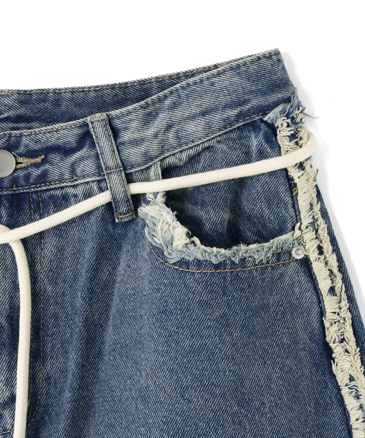SIS/エスアイエス/Side Fringe Denim Pants
