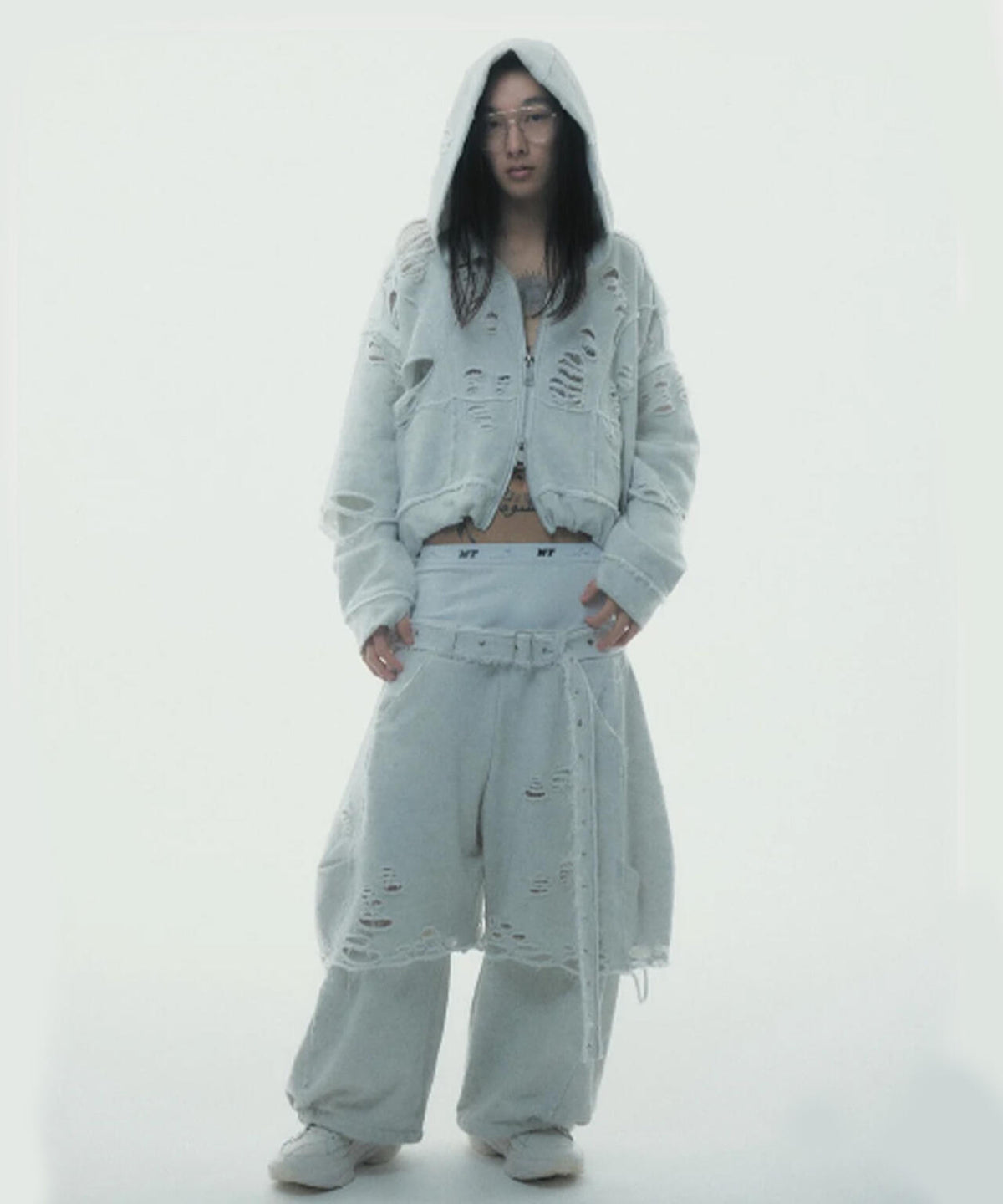 neith./ネイス/Boxer Destroyed Sweat Pants