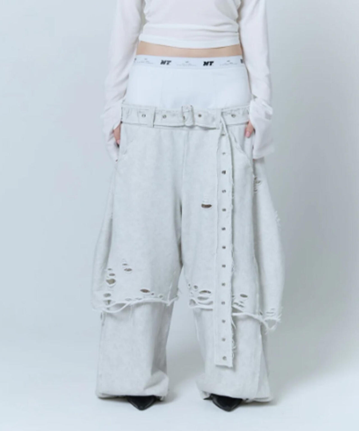 neith./ネイス/Boxer Destroyed Sweat Pants