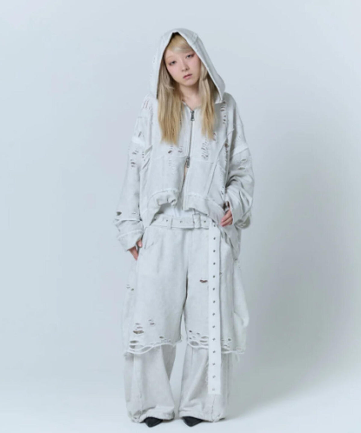 neith./ネイス/Boxer Destroyed Sweat Pants