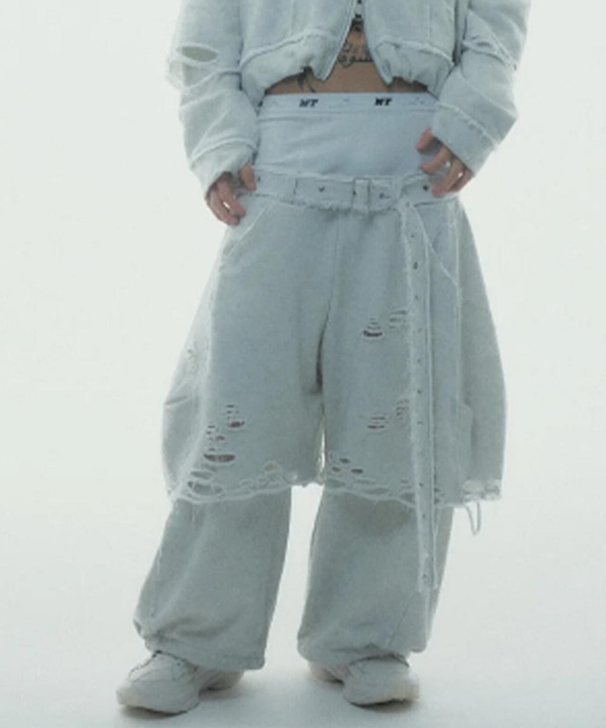 neith./ネイス/Boxer Destroyed Sweat Pants