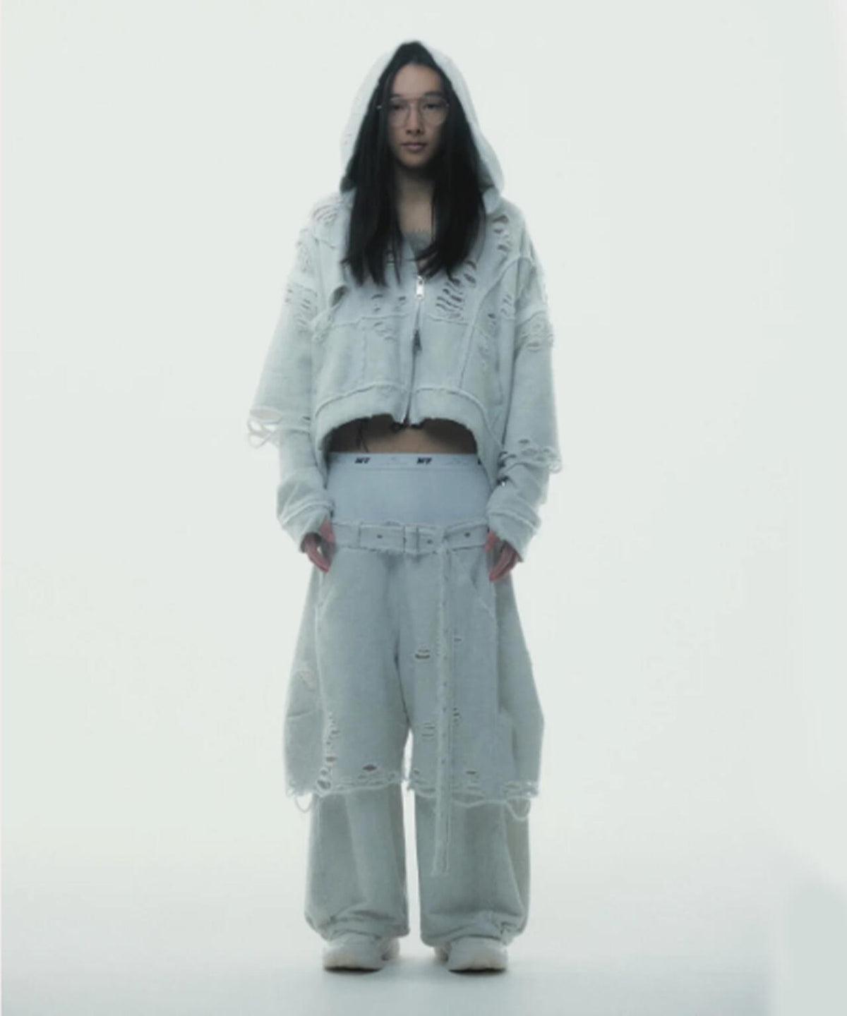 neith./ネイス/Boxer Destroyed Sweat Pants