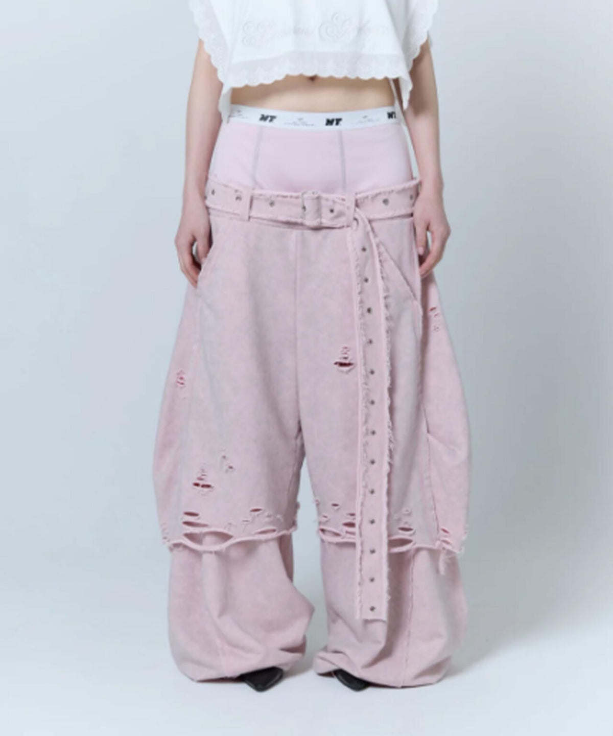 neith./ネイス/Boxer Destroyed Sweat Pants