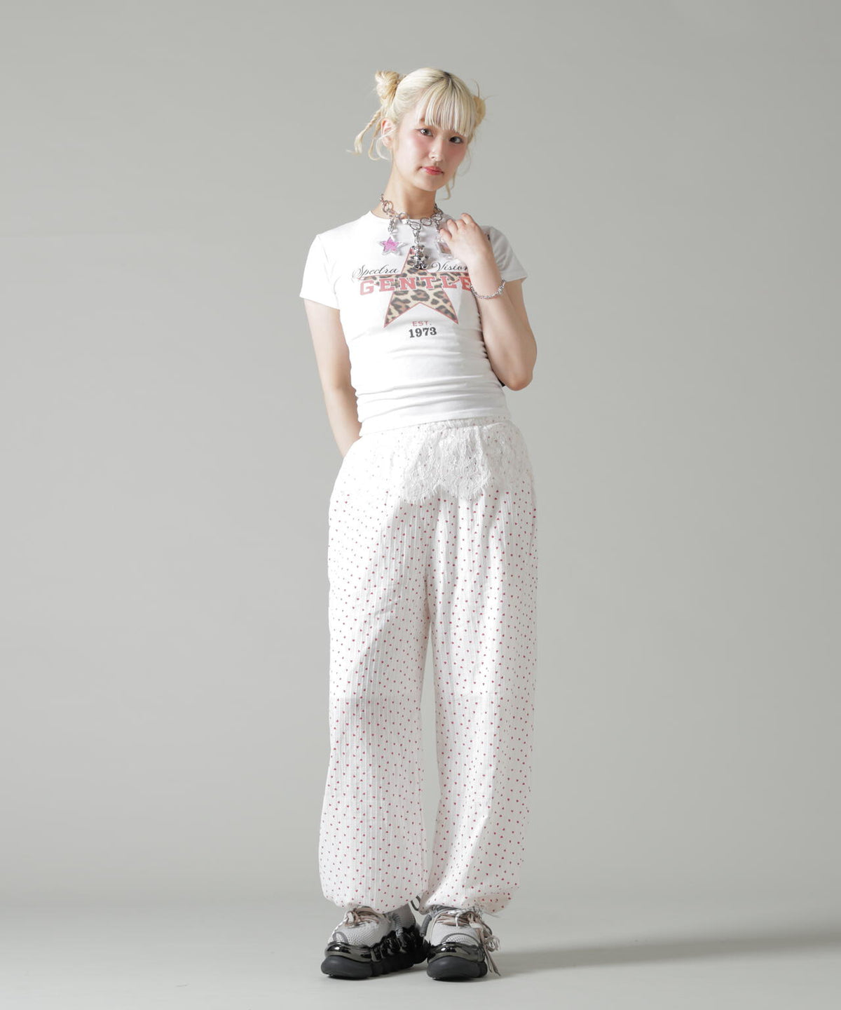 MAVYTH/メヴィス/LACE WITH HEART DOT PANTS
