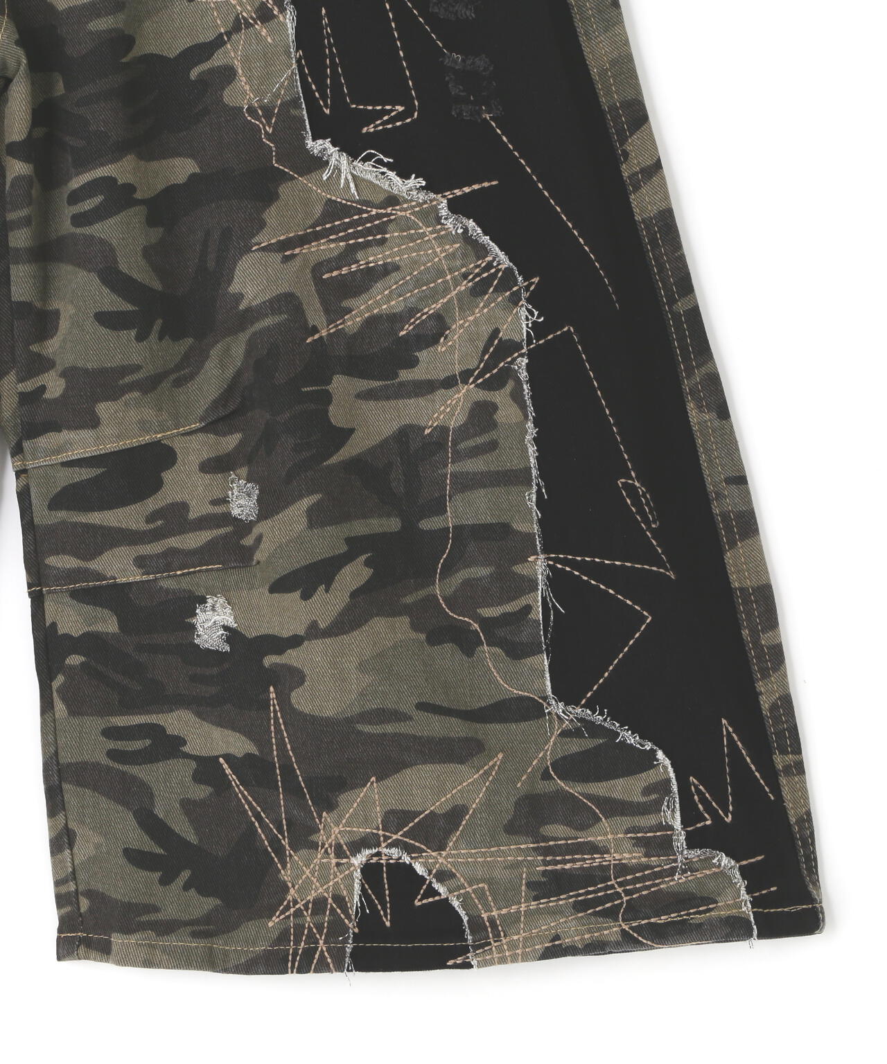 MAVYTH/メヴィス/CAMO DAMAGE DENIM PANTS