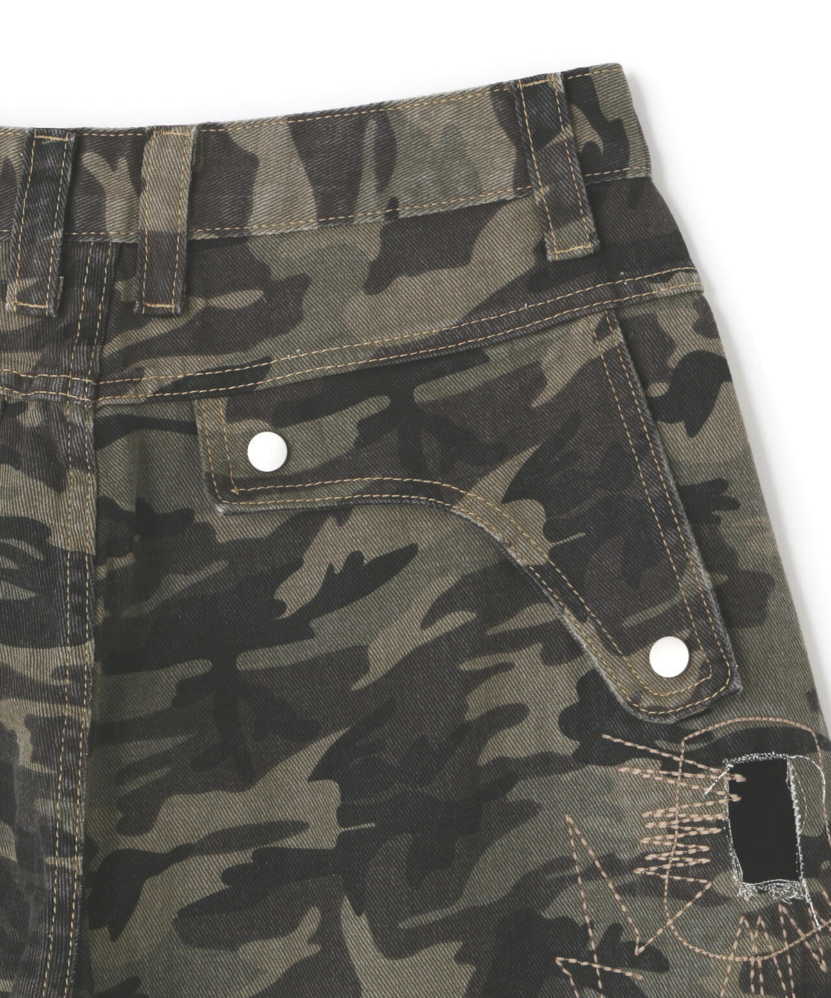 MAVYTH/メヴィス/CAMO DAMAGE DENIM PANTS