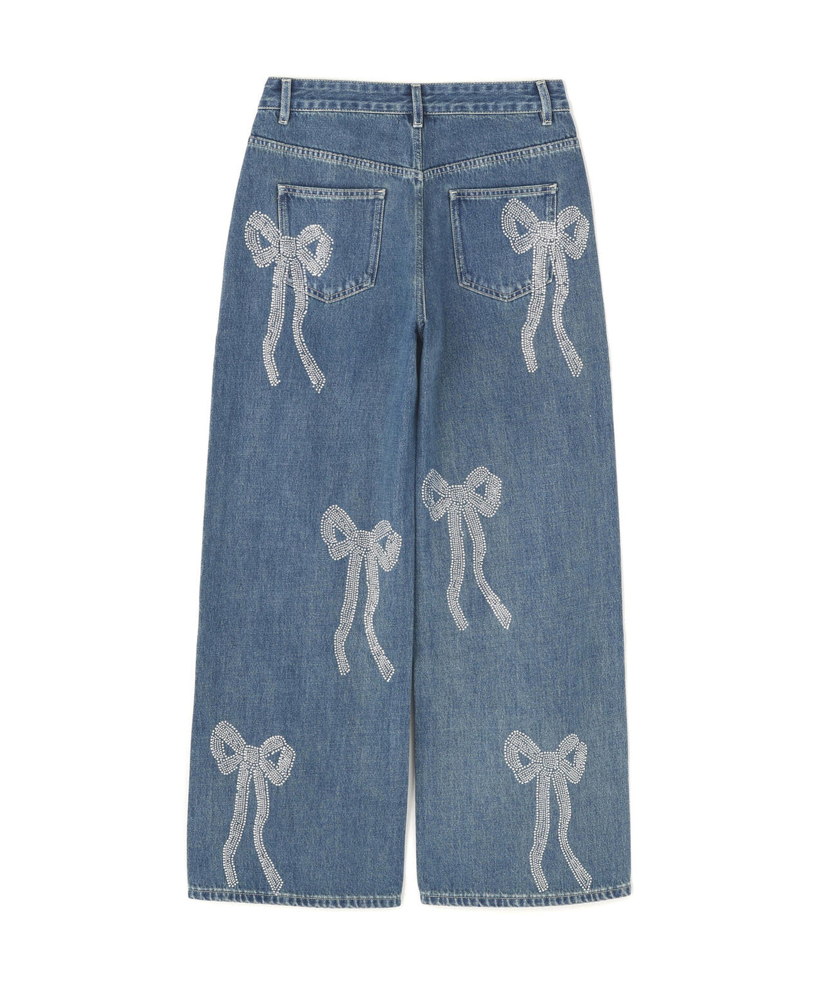 SIS/エスアイエス/Ribbon Rhinestone Denim