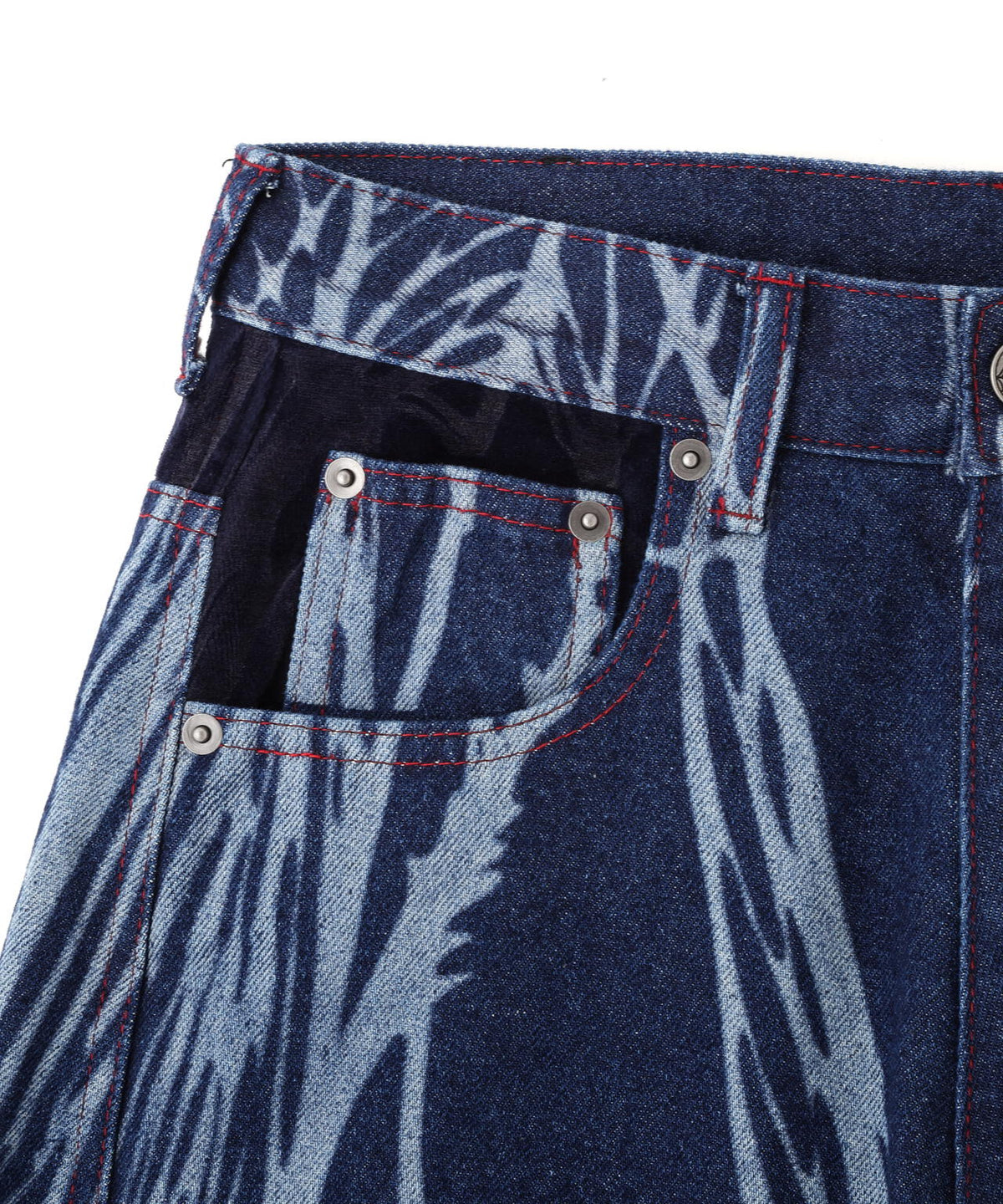NoRemid/ノーリミッド/【LHP EXCLUSIVE】Leather Pattern Denim Pants