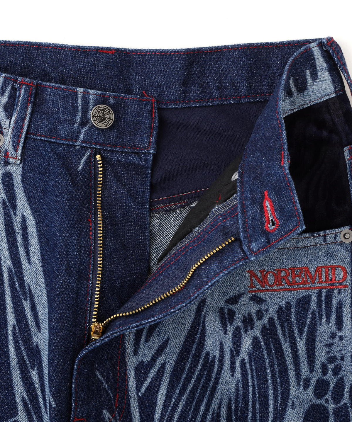 NoRemid/ノーリミッド/【LHP EXCLUSIVE】Leather Pattern Denim Pants