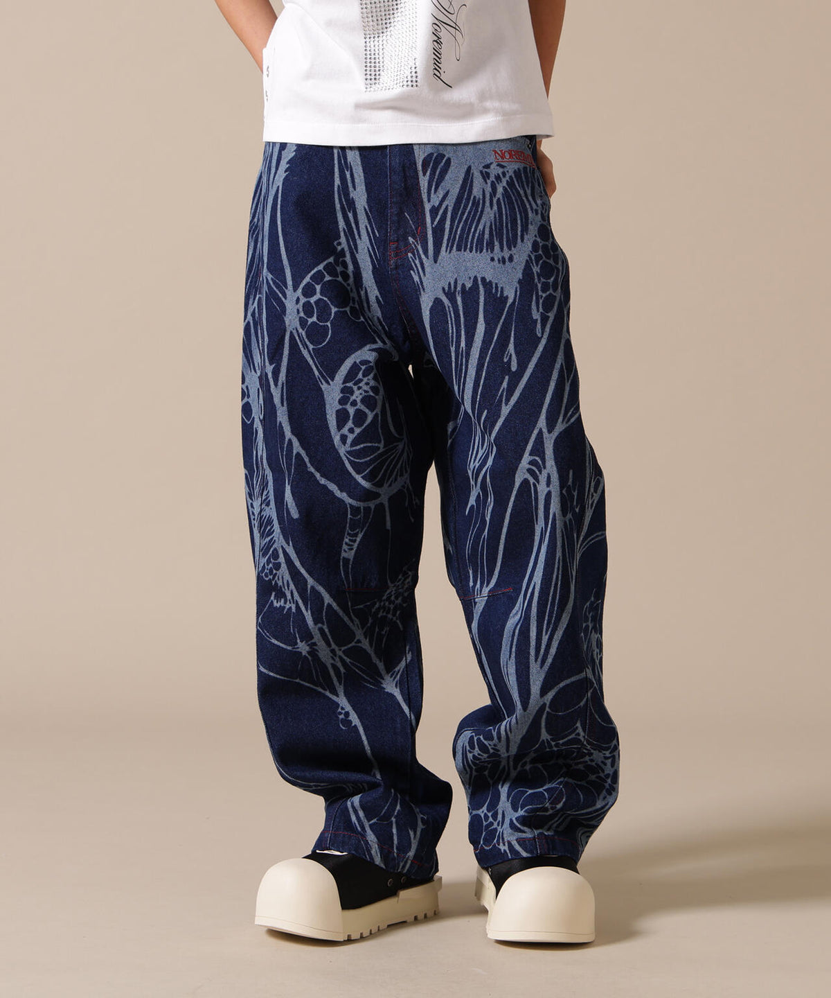NoRemid/ノーリミッド/【LHP EXCLUSIVE】Leather Pattern Denim Pants