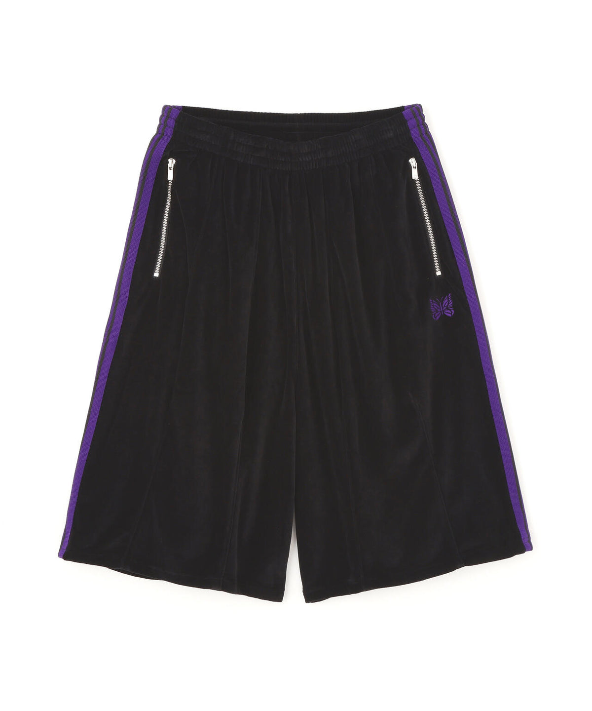 NEEDLES/ニードルズ/【LHP EXCLUSIVE】H.D.TRACK SHORTS - C/PE VELOUR(BLACK)