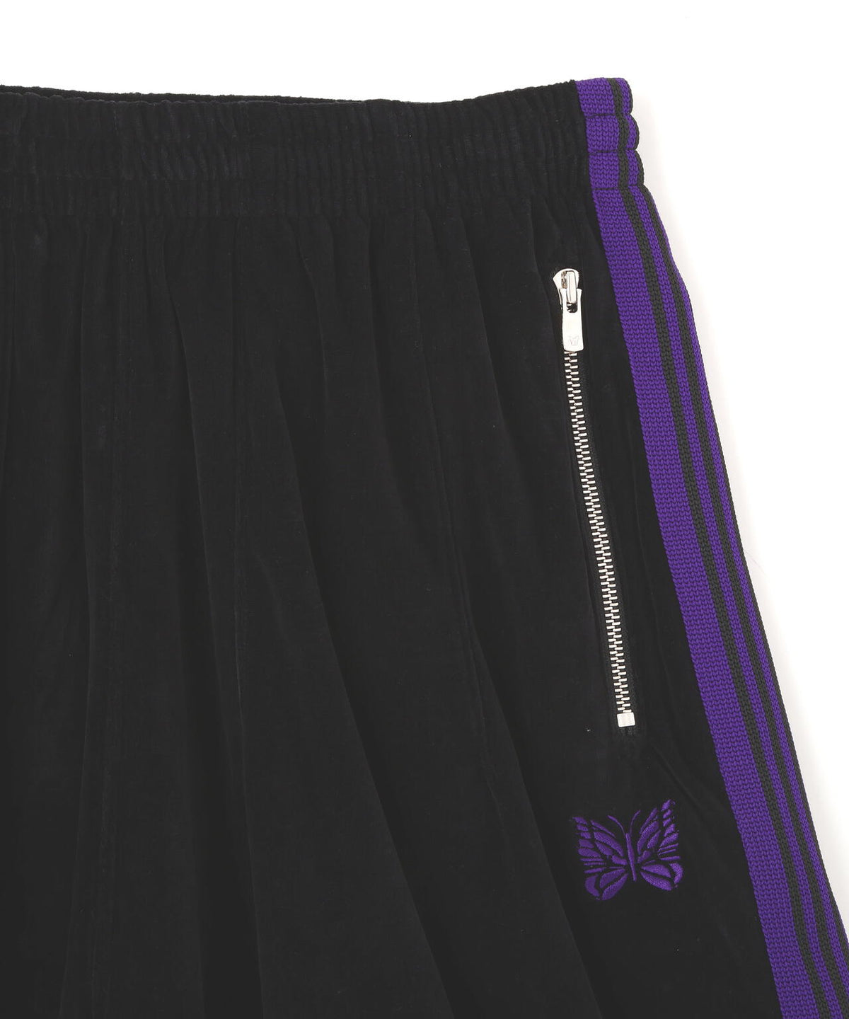 NEEDLES/ニードルズ/【LHP EXCLUSIVE】H.D.TRACK SHORTS - C/PE VELOUR(BLACK)