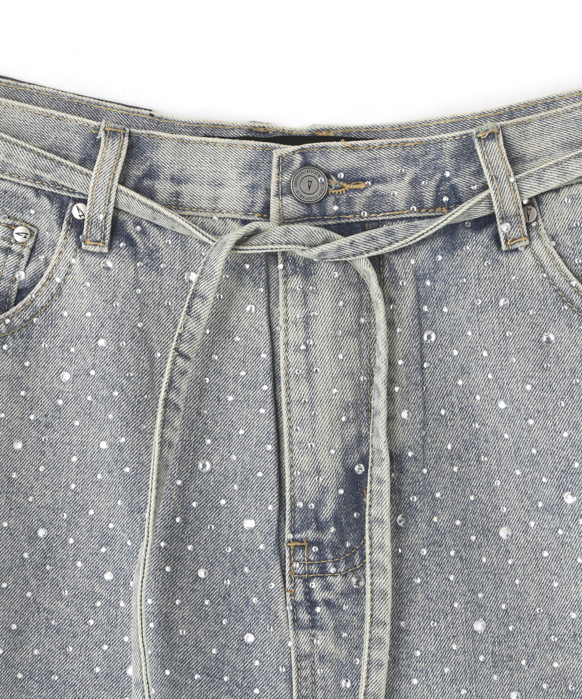 MAVYTH/メヴィス/CUT-OFF RHINESTONE DENIM SHORTS