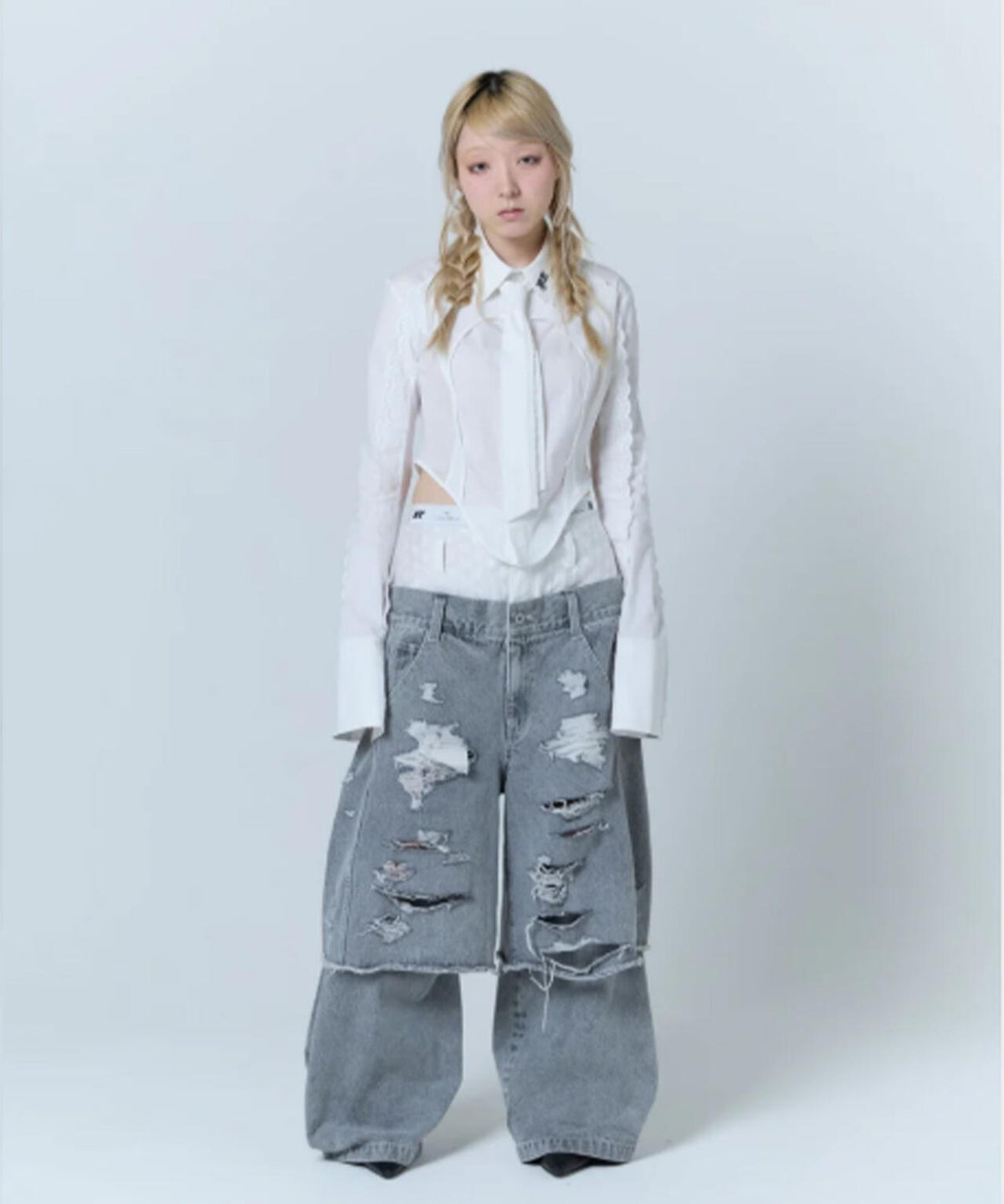 neith./ネイス/Destroyed Denim and Leg cover