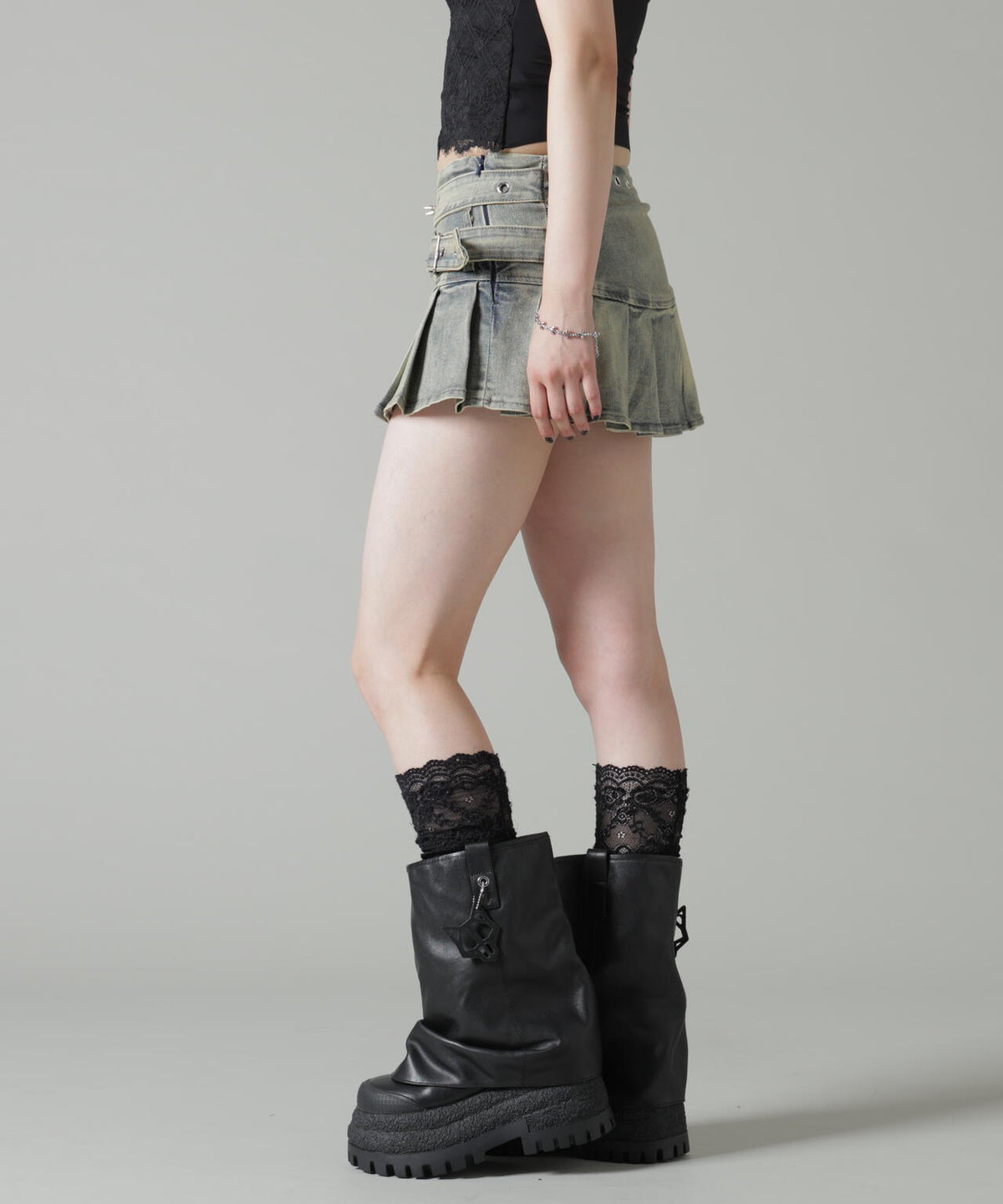 MAVYTH/メヴィス/DOUBLE BELTED SKIRT