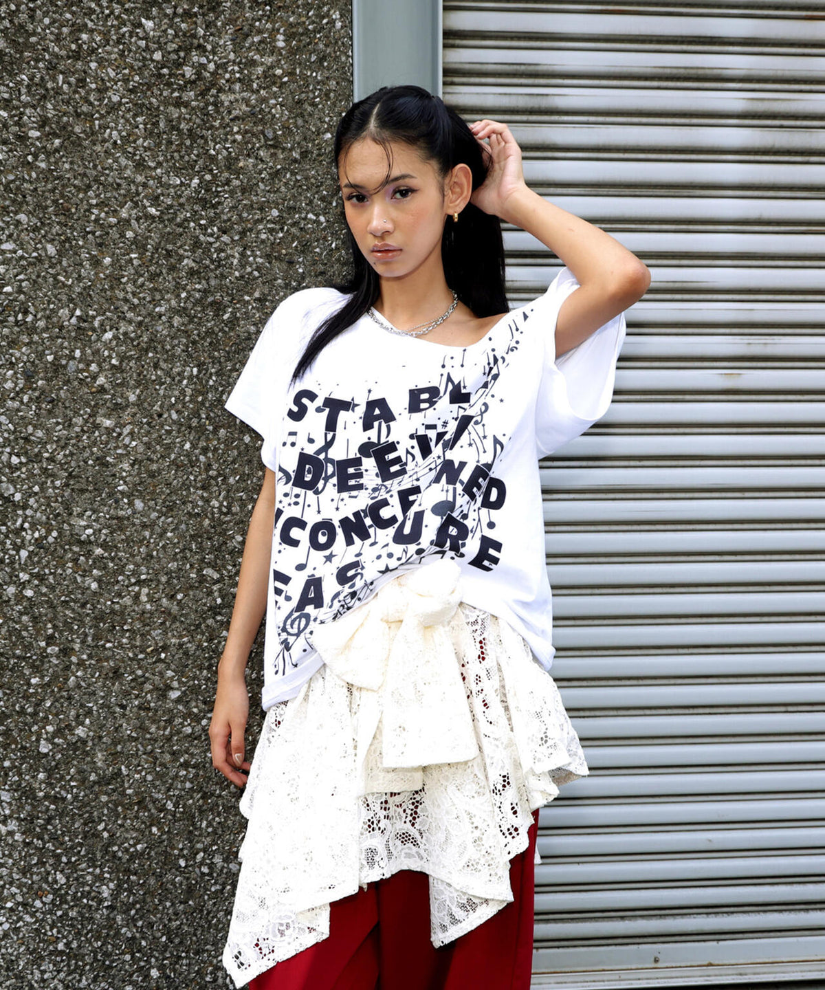 DeEVA/ディーヴァ/asymmetrycal skirt plaidpattern