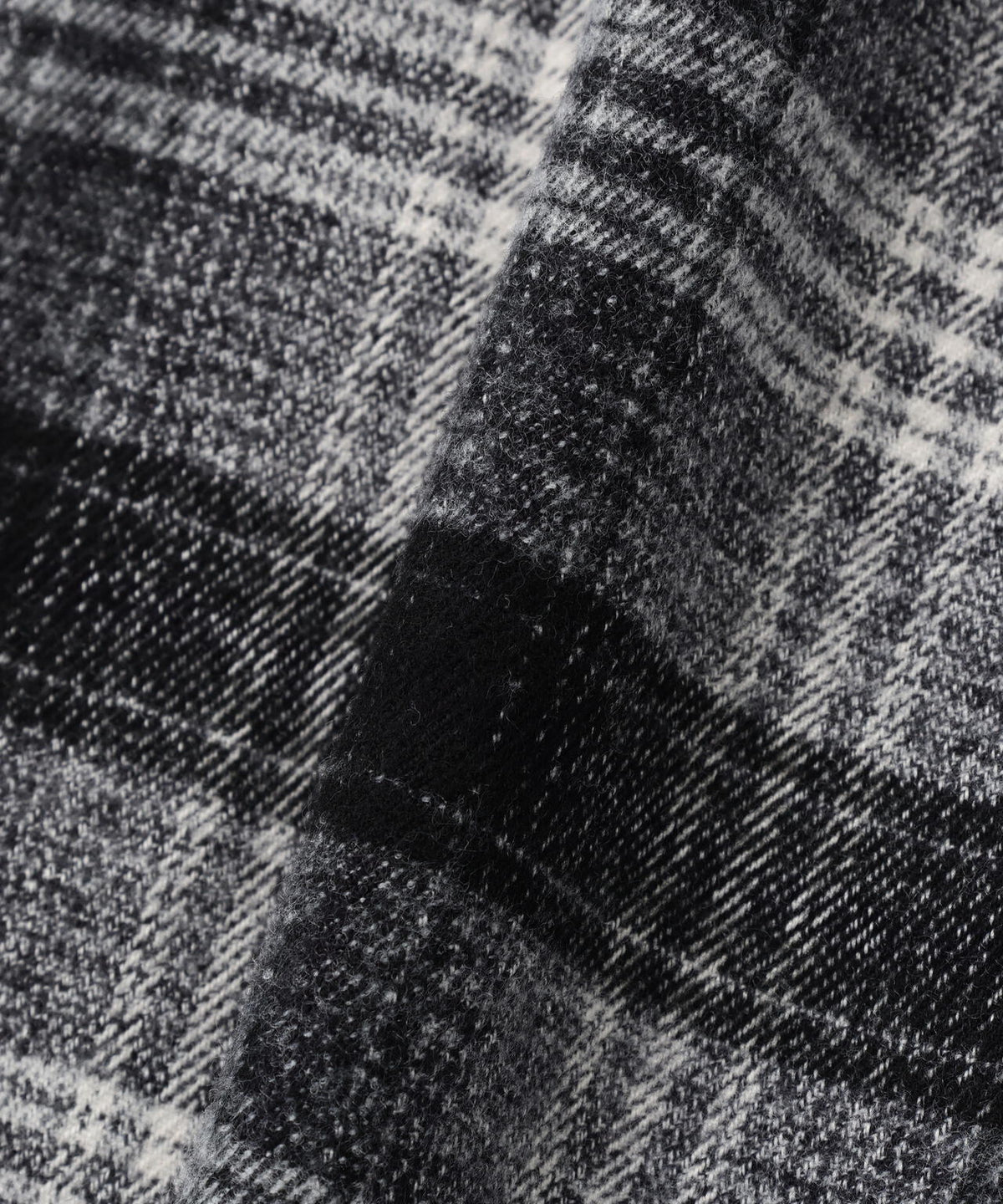 DankeSchon/ダンケシェーン/CUTOFF SWEATHOOD CHECK SHIRTS