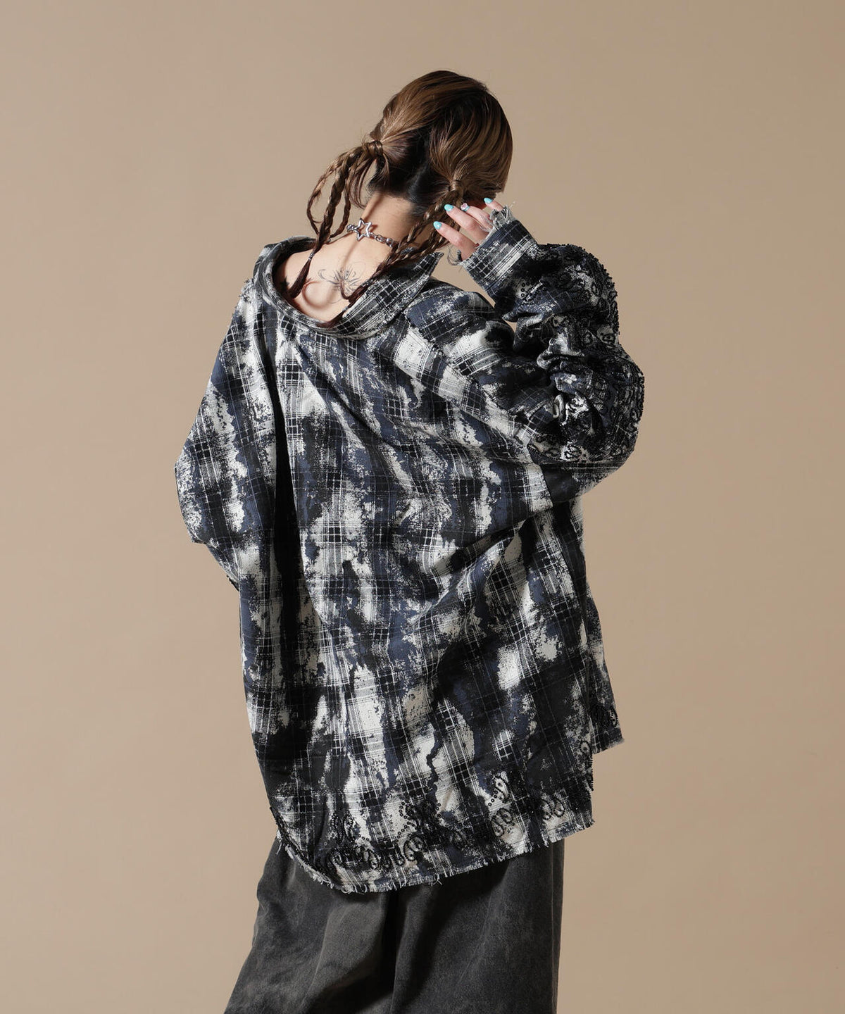 DankeSchon/ダンケシェーン/FLANNEL DAMAGE SHIRTS GRIME